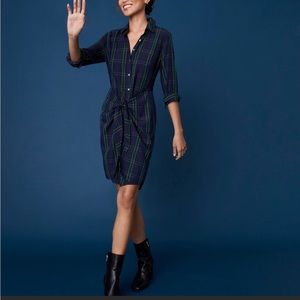 Untuckit Devon dress blue and green plaid size 6